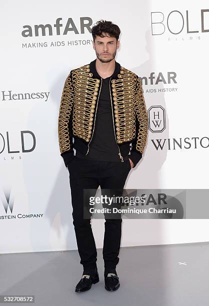 Model Baptiste Giabiconi attends the amfAR's 23rd Cinema Against AIDS Gala at Hotel du Cap-Eden-Roc on May 19, 2016 in Cap d'Antibes, France.