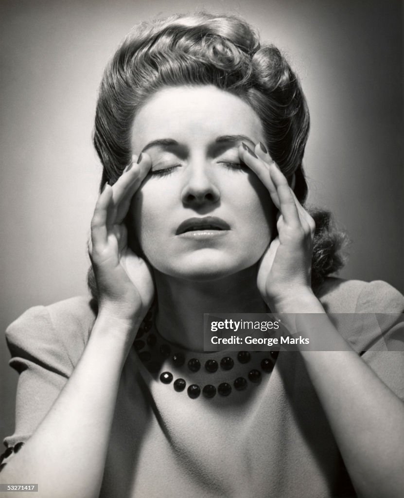 Woman with headache