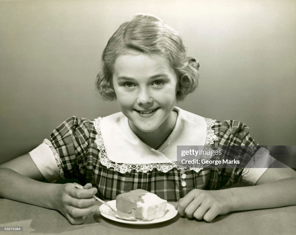 Girl eating ice cream