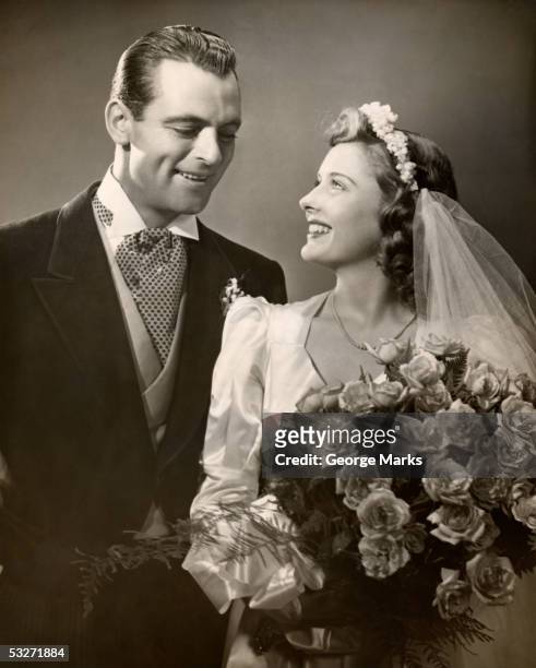 bride and groom - vintage wedding stock pictures, royalty-free photos & images