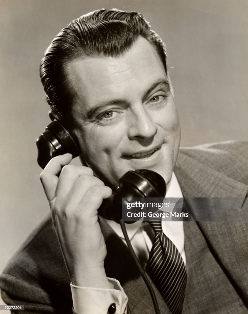 Businessman on telephone