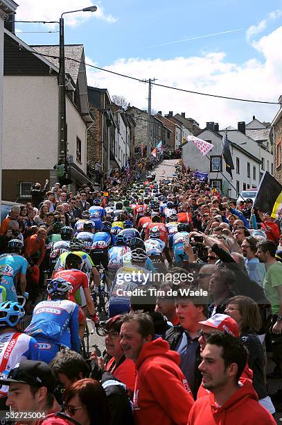 100th Liege - Bastogne - Liege 2014 Illustration Illustratie / Peleton Peloton / Cote de Saint-Roch HOUFFALIZE City Ville Stad Fans Supporters Public...