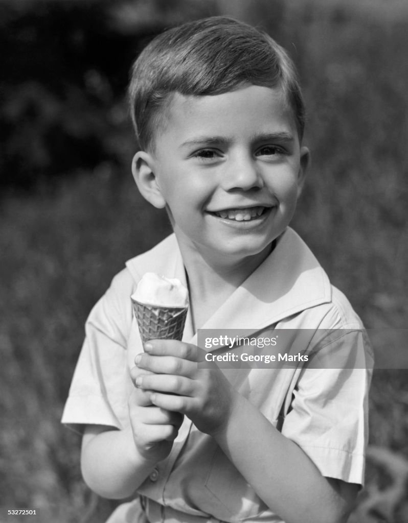 Boy with ice-cream cone