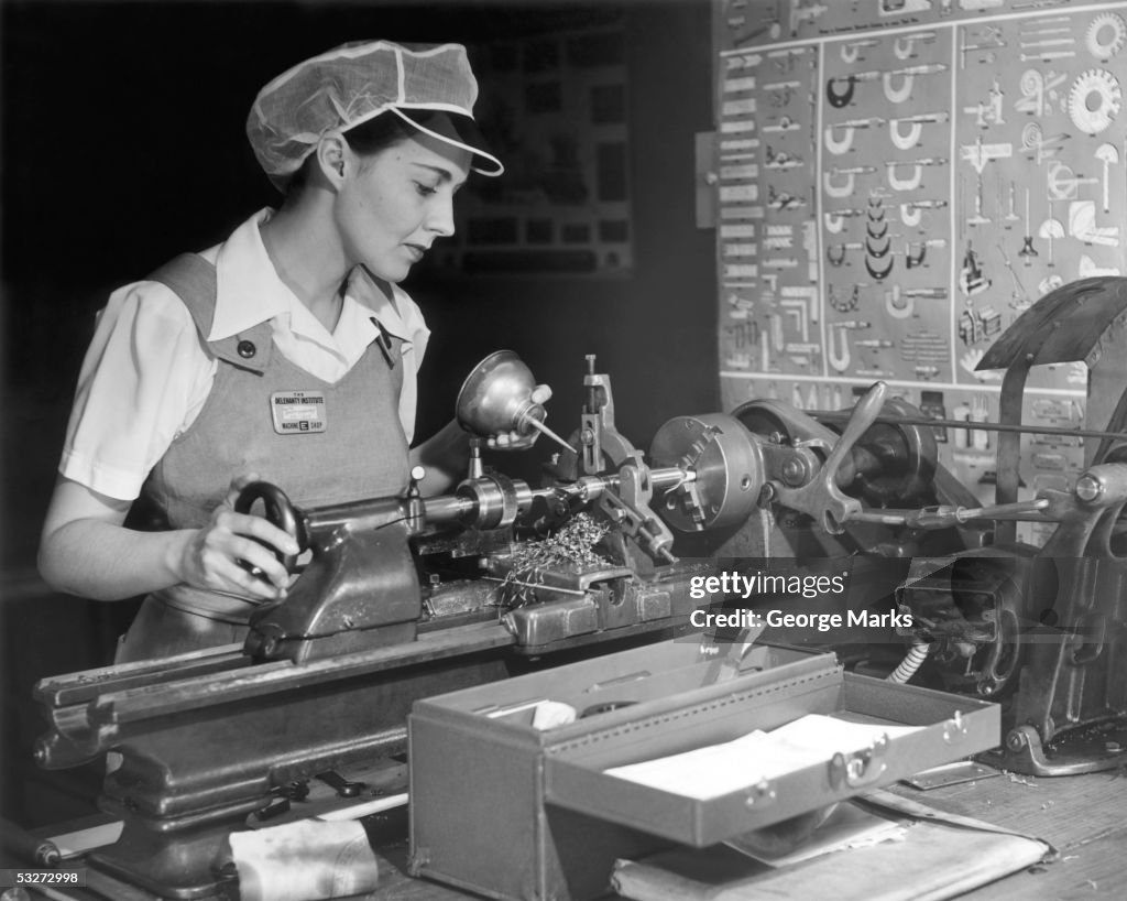 Woman Machinist At Work High Res Stock Photo Getty Images Woman Machinist At Work High Res Stock Photo Getty Images