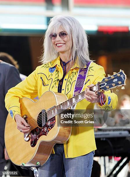 Emmylou Harris performs during the Toyota Concert Series on the Today Show July 22, 2005 in New York City.