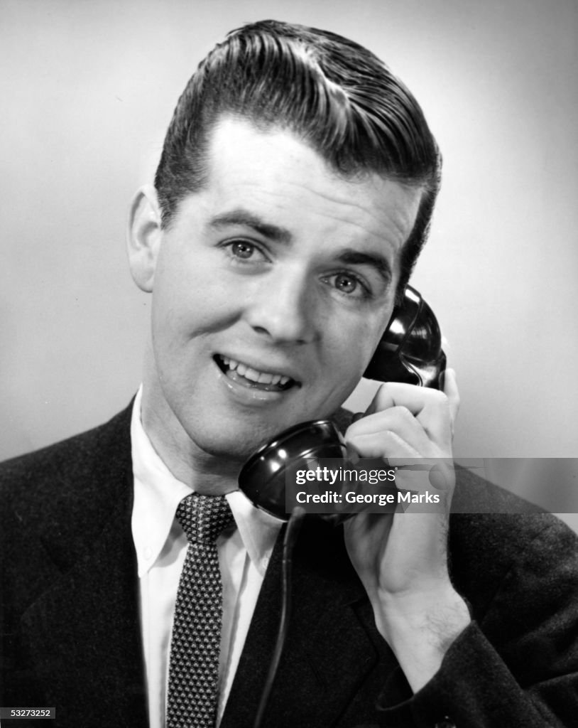 Man talking on the telephone