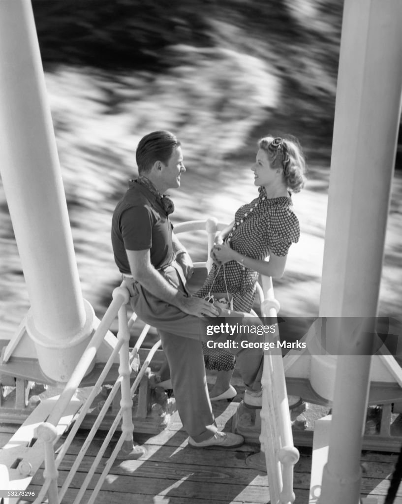 Couple on cruise ship