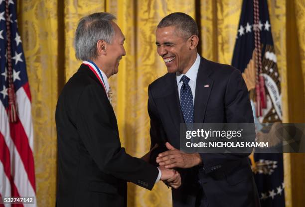 President Barack Obama awards the National Medal of Technology and Innovation to Dr. Chenming Hu, University of California, Berkeley, for pioneering...