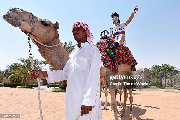 1th Abu Dhabi Tour 2015 / Stage 1 Peter SAGAN / Camel Kameel / Qasr Al Sarab - Madinat Zayed / The Adnoc Stage Etape Rit / Ride To Abu Dhabi /©Tim De...