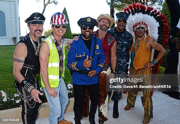 Eric Anzalone, Ray Simpson, Jim Newman, Felipe Rose, Bill Whitefield and Alex Briley and The Village People attends amfAR's 23rd Cinema Against AIDS...