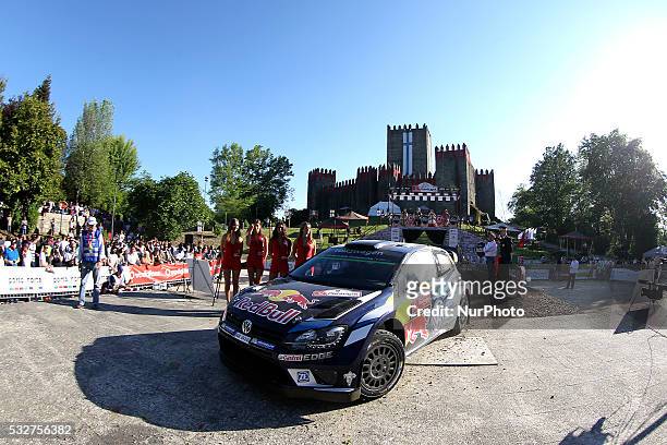 And ANDERS JAEGER SYNNEVAAG in Volkswagen Motorsport Volkswagen Polo R WRC II in action during the Start of the WRC Vodafone Rally Portugal 2016 in...
