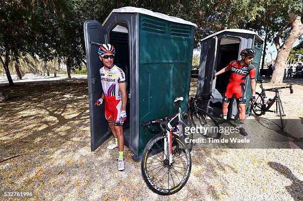 6th Tour of Oman 2015 / Stage 4 RODRIGUEZ Joaquim / CARUSO Damiano / Sanitair Stop WC Toilet Pipi / Sultan Qaboos Grande Mosque - Jabal Al Akhdhar...