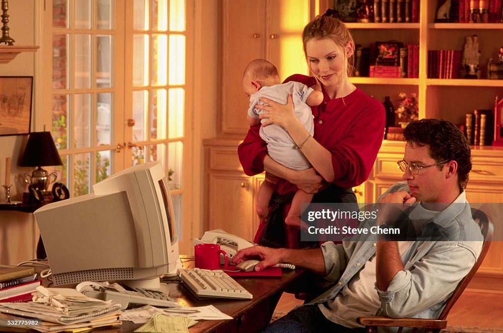 Family at Personal Computer