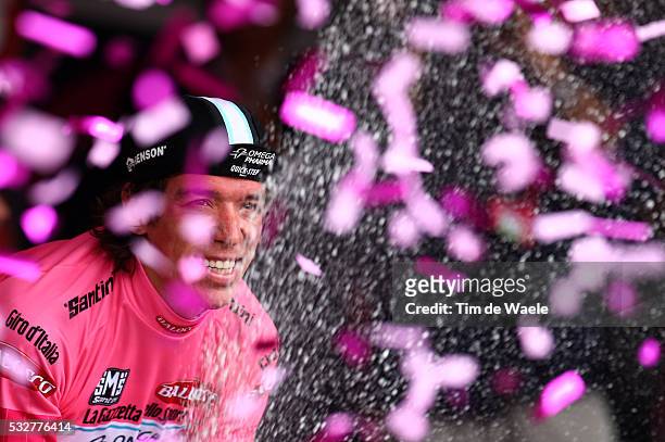 97th Tour of Italy 2014 / Stage 13 Podium / URAN Rigoberto Pink Leader Jersey / Celebration Joie Vreugde / Champagne / Fossano - Rivarolo Canavese /...