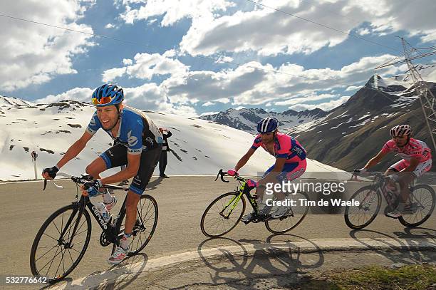 95th Tour of Italy 2012 / Stage 20 Ryder Hesjedal / Michele Scarponi / Joaquim Rodriguez Oliver Pink Jersey / Caldes / Val Di sole - Passo Dello...