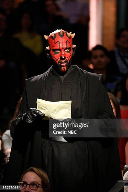 Episode 372 -- Pictured: Conor OMalley as Darth Maul during the Star Wars Anniversary sketch on May 18, 2016 --