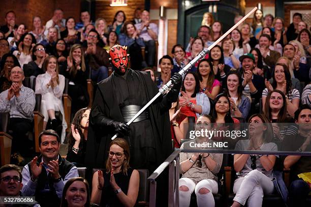 Episode 372 -- Pictured: Conor OMalley as Darth Maul during the Star Wars Anniversary sketch on May 18, 2016 --