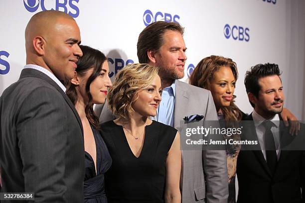 Cast of Bull: Chris Jackson, Annabelle Attanasio, Geneva Carr, Michael Weatherly, Jamie Lee Kirchner, and Freddy Rodriguez attend the 2016 CBS...