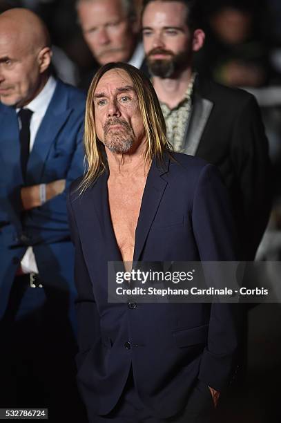 Jim Jarmusch and Iggy Pop attends the "Gimme Danger" Premiere during the 69th annual Cannes Film Festival at the Palais des Festivals on May 19, 2016...