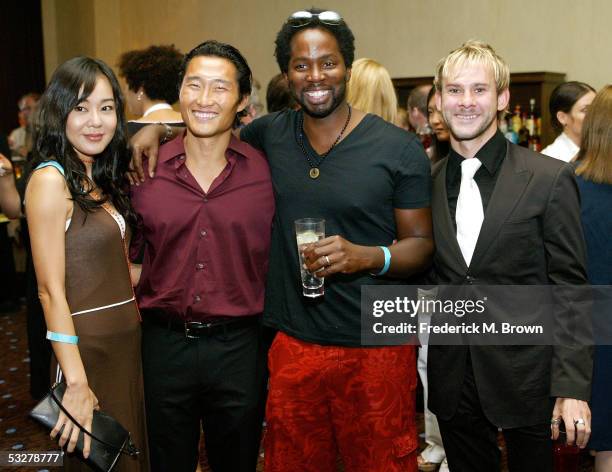 Actors Yoon-jin Kim, Daniel Dae Kim, Harold Perrineau Jr. And Dominic Monaghan of "Lost" pose at the 21st Annual Television Critics Association...