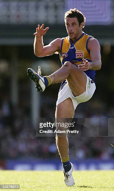 Chad Fletcher of the Eagles in action during the round 17 AFL match between the Sydney Swans and the West Coast Eagles at the Sydney Cricket Ground...