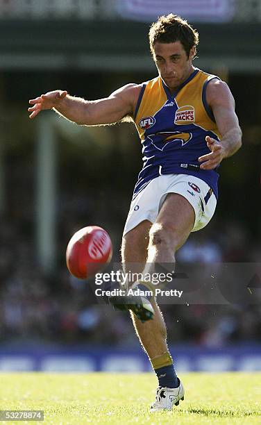 Chad Fletcher of the Eagles in action during the round 17 AFL match between the Sydney Swans and the West Coast Eagles at the Sydney Cricket Ground...