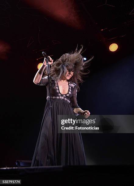 Eva Amaral of Amaral performs at the Barclaycard Center on May 19, 2016 in Madrid, Spain.