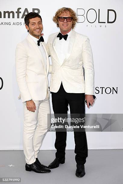 Evangelo Bousis and Peter Dundas attends the amfAR's 23rd Cinema Against AIDS Gala at Hotel du Cap-Eden-Roc on May 19, 2016 in Cap d'Antibes, France.