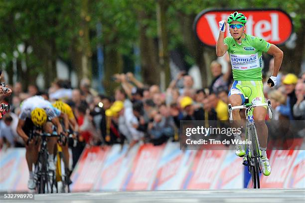 99th Tour de France 2012 / Stage 3 Arrival / Peter Sagan Celebration Joie Vreugde / Edvald Boasson Hagen / Peter Velits / Orchies - Boulogne -Sur-Mer...
