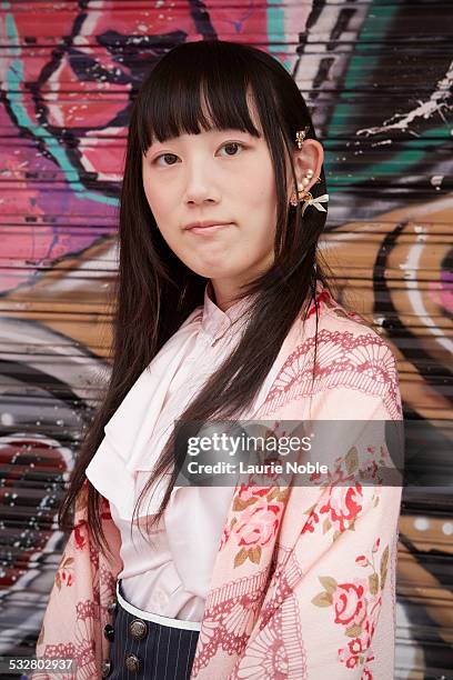 portrait of cosplay girl, takeshita st, harajuku - cosplay in harajuku stock pictures, royalty-free photos & images