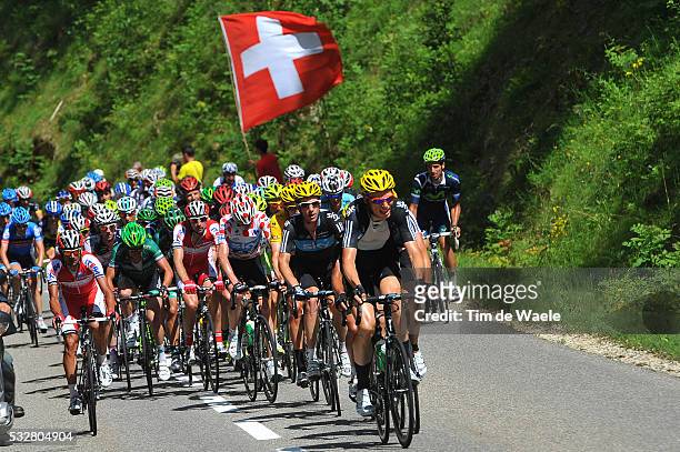 99th Tour de France 2012 / Stage 8 Bradley Wiggins Yellow Jersey / Christopher Froome Mountain jersey Team Sky / Christian Knees / Michael Rogers /...