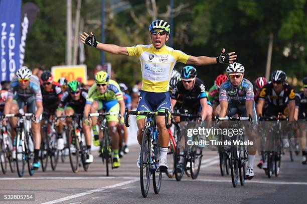 20th Tour Langkawi 2015/ Stage 6 Arrival Sprint/ EWAN Caleb Yellow Leader Jersey/ MARECZKO Jakub / SUTTON Chris / Maran - Karak Ronde etape rit/...