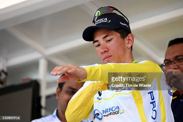 20th Tour Langkawi 2015/ Stage 6 Podium/ EWAN Caleb Yellow Leader Jersey/ Maran - Karak Ronde etape rit/ Malaysia/ Tim De Waele