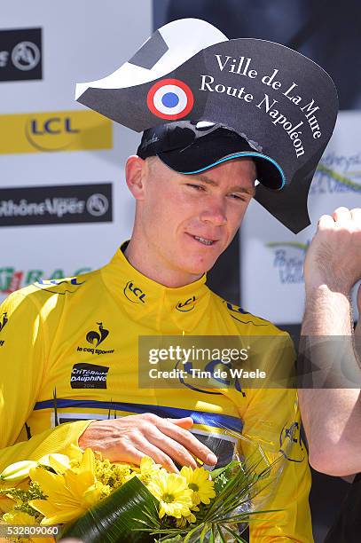 66th Criterium du Dauphine 2014 / Stage 5 Podium / FROOME Christopher Yellow Jersey Celebration Joie Vreugde / Napoleon Hat Chapeau Hoed / Sisteron -...