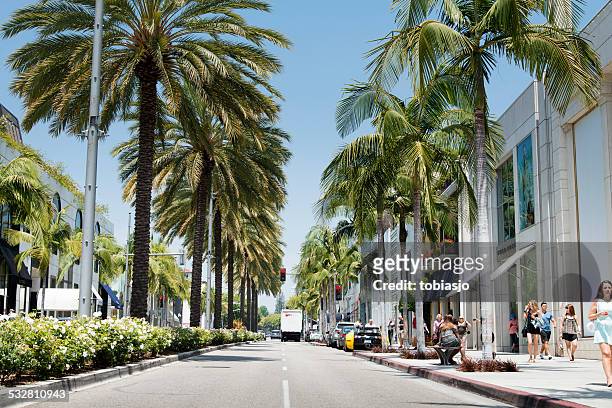 rodeo drive - beverly hills california stock pictures, royalty-free photos & images