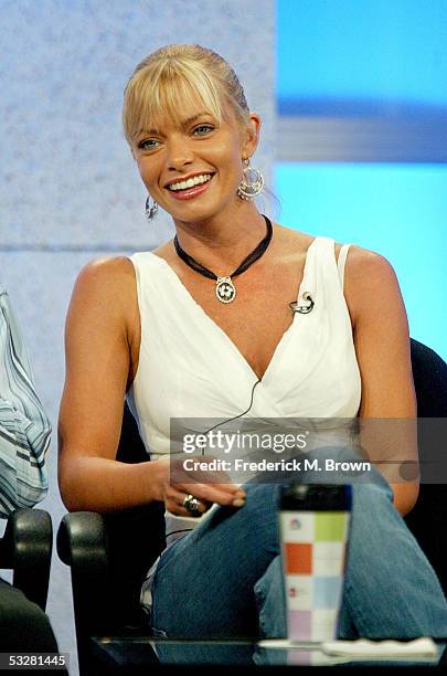 Actress Jaime Pressly attends the panel discussion for "My Name Is Earl" during the NBC 2005 Television Critics Association Summer Press Tour at the...