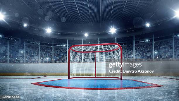 ice hockey gates - ice skating rink stock pictures, royalty-free photos & images