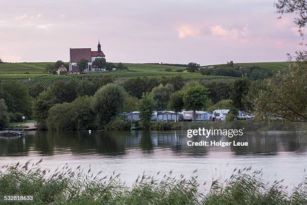 campground & maria im weingarten pilgrimage church - water main stock-fotos und bilder