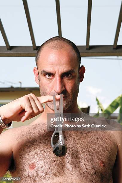 Comedian Brody Stevens photographed at his home in Los Angeles July 2008. Photo taken as part of "Funny Business", the book by Seth Olenick.