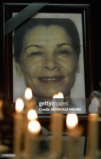 Picture dated 08 August 2003 shows a portrait of Iranian-Canadian freelance photographer Zahra Kazemi who died in Tehran in July 2003 following her...