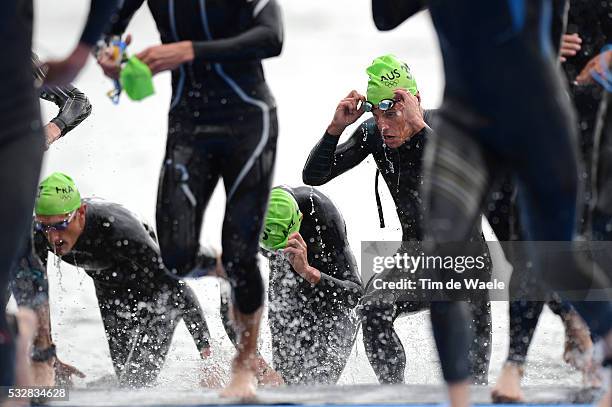 Londen Olympics / Triathlon : Men Illustration Illustratie / Swimming Natation Zwemmen / Courtney ATKINSON / Hyde Park / Hommes Mannen / London...