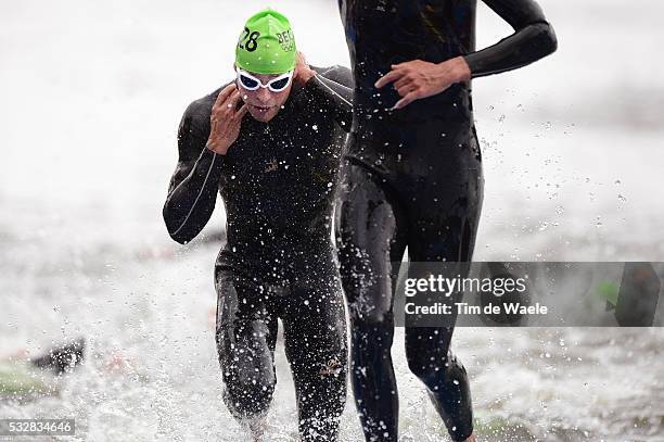 Londen Olympics / Triathlon : Men Simon DE CUYPER / Illustration Illustratie / Swimming Natation Zwemmen / Hyde Park / Hommes Mannen / London Olympic...