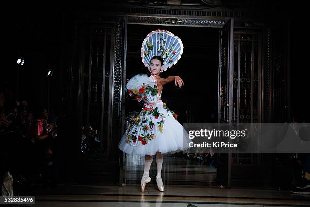 Models on the catwalk for Pam Hogg in London, part of London Fashion Week ss14 on Monday 15 September, 2013.