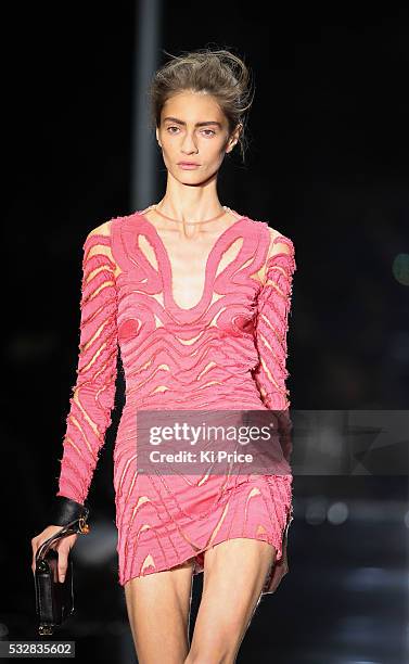 Models on the catwalk for Tom Ford in London, part of London Fashion Week ss14 on Monday 15 September, 2013.