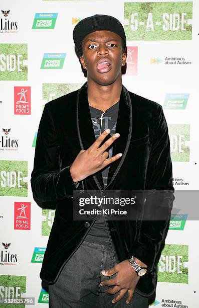 You Tube sensation and actor KSI arrives to the screening of 5 A Side on Wednesday 18 , 2013. Five A Side stars Keith Duffy of Boyzone and is...