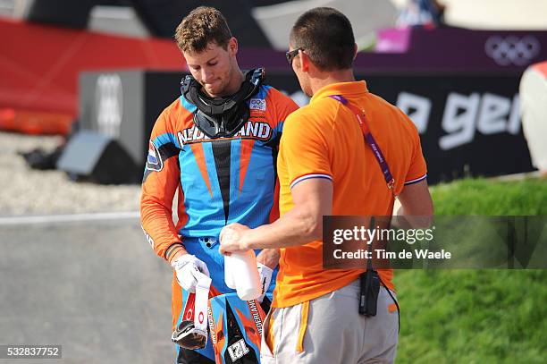 Londen Olympics / BMX Cycling : Mens Final Arrival / Raymon VAN DER BIEZEN / BMX Track Piste / Hommes Mannen / London Olympic Games Jeux Olympique...