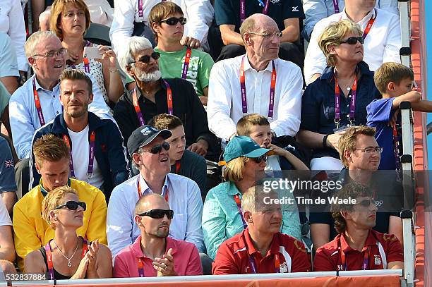 Londen Olympics / BMX Cycling : Mens Final David BECKHAM Soccer Player + Kids Enfants Kinderen Brooklyn Joseph, Romeo James, Cruz David / Pat McQUAID...