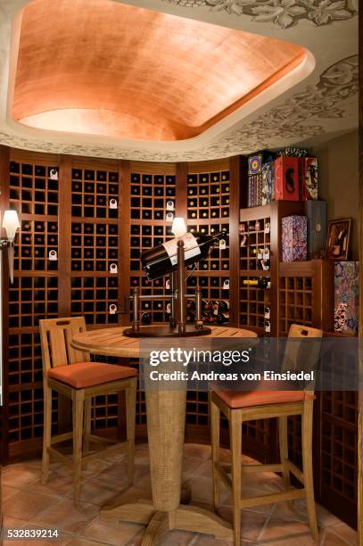 luxury spanish villa - wine cellar stock pictures, royalty-free photos & images