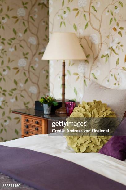 bedroom detail - cushion stock pictures, royalty-free photos & images