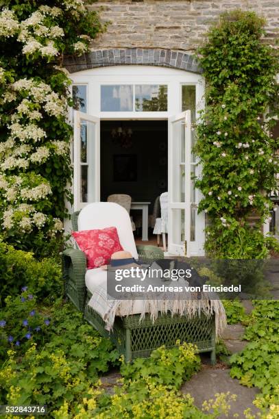 country estate in wales - back door stock pictures, royalty-free photos & images